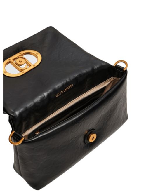 borsa donna a spalla/tracolla catena oro ecopelle nera LIU JO | AA5141-E088622222